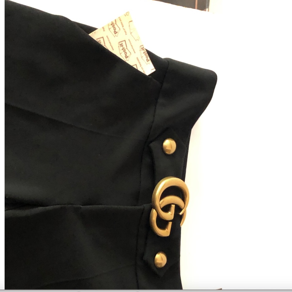 GUCCI GUCCI BLACK PLEAT-FRONT FLARED TROUSERS - Picture 8 of 16